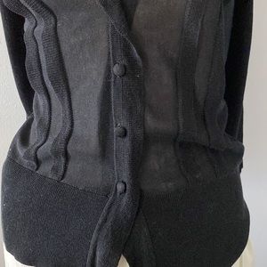 🔲 FINAL $29🔚 ETCETERA Button up sheer sweater XS